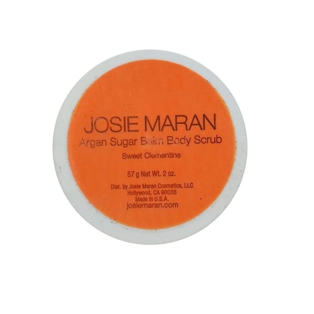 Josie Maran Argan Sugar Balm Body Scrub Sweet Clementine 2 oz NEW Travel Size